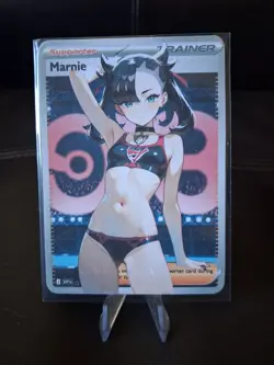 Marnie | Full Art Custom Made Pokemon Waifu ACG Trainer Art Card - Image 1
