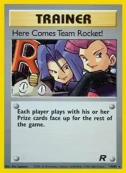 Here Comes Team Rocket! (#15/82) - 1st Edition Holof OS - Team Rocket LP Pokemon - Image 1