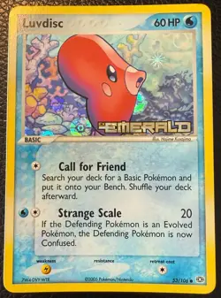 2005 POKEMON TCG LUVDISC EX EMERALD REVERSE HOLO STAMPED 53/106 NM - Image 1