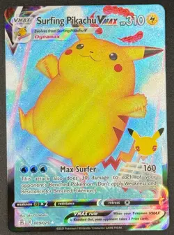 Surfing Pikachu VMAX 009/025 Pokemon TCG Celebrations Ultra Rare Near Mint - Image 1