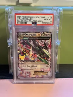 2021 POKEMON CELEBRATIONS CLASSIC COLLECTION #76 M RAYQUAZA EX PSA 10 - Image 1