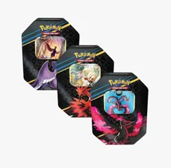 Pokemon TCG Crown Zenith Galarian Tin Set of 3 - Sealed - 4 Packs 1 Promo - Image 1