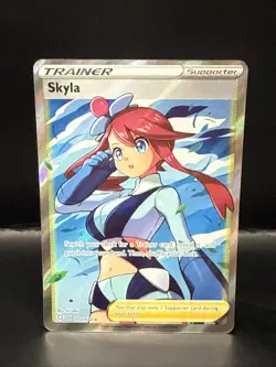 Pokemon Skyla Full Art Trainer Ultra Rare Shining Fates Pokemon 072/072 - Image 1