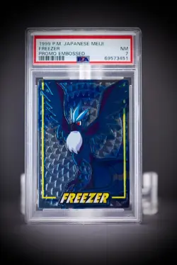 1999 Pokemon JPN Meiji Freezer Promo Embossed PSA 7 - Image 1