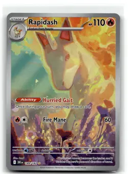 Rapidash 189/182 Illustration Rare Destined Rivals Pokemon NM b6 - Image 1