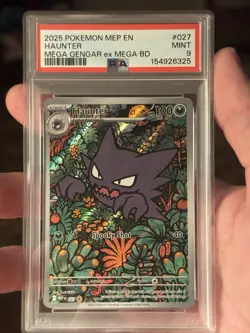 2025 POKEMON MEP EN-ME BLACK STAR PROMO #027 HAUNTER PSA 9 - Image 3
