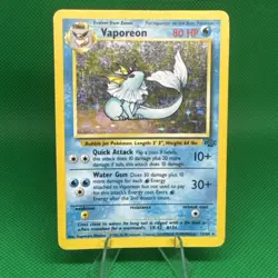 Pokemon Vaporeon Jungle Set Holo 12/64 💎 MP-HP - Image 1