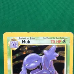 Muk 13/62 Holo Rare Fossil Pokemon Unlimited Holo Heavily Played - Image 3