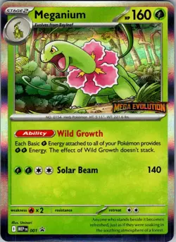 Meganium ME: Mega Evolution Promo 001 Promo Pokemon Near Mint - Image 1