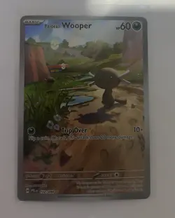 Pokemon Paldean Wooper 102/094 Phantasmal Flames Holo 60HP IR - Image 1