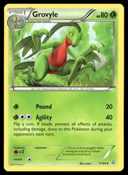Grovyle 7/160 Uncommon Primal Clash Pokemon Near Mint - Image 1