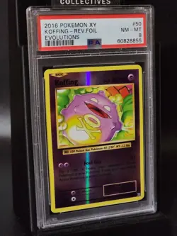 KOFFING Reverse Foil #50 Pokemon TCG 2016 Evolutions PSA 8 NM-MT - Image 1