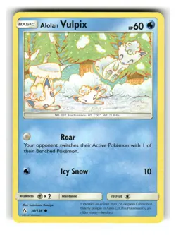 Alolan Vulpix 30/156 Common Ultra Prism Pokemon Near Mint - Image 1