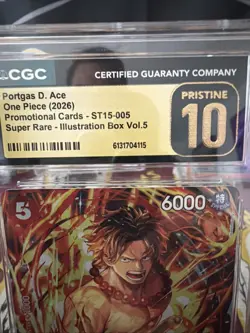 One Piece CCG Portgas D. Ace ST15-005 - Illustration Box Vol 5 Promo - NM - Image 2