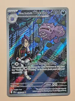 Pokemon- Team Rocket's Weezing 199/182- Destined Rivals- Illustration Rare Card - Image 1