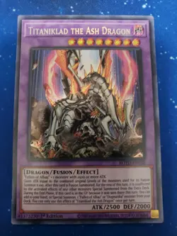 Yugioh Titaniklad the Ash Dragon ROTD-EN038 Secret 1st Ed - Image 1