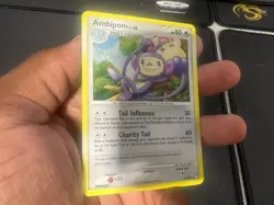 Ambipom Light Play Holo with Swirl 3/123 English Pokemon Trading Card Game - Image 1