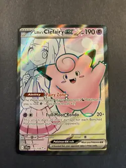 Pokemon TCG Lillie's Clefairy EX Journey Together 173/159 Single Card - Image 1