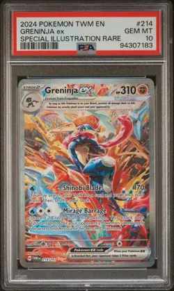Pokemon TCG Greninja ex SIR S&V Twilight Masquerade Card 214/167 PSA 10 - Image 1
