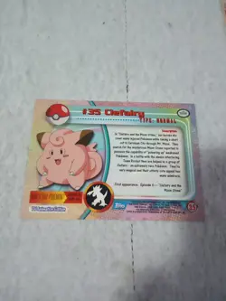 Clefairy : 1999 Topps Pokemon TV Animation Card #35 - Image 2