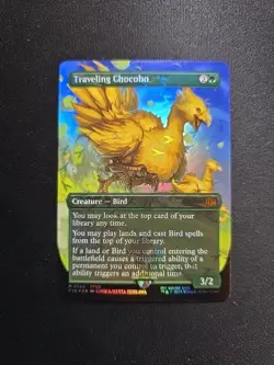 Traveling Chocobo (Borderless) (Chocobo Track Foil) Final Fantasy MTG Magic NM - Image 1