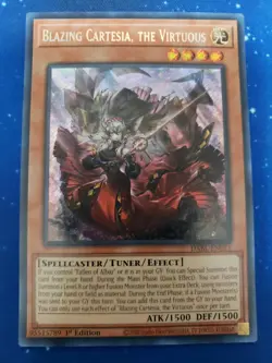 Yugioh Blazing Cartesia, the Virtuous DABL-EN011 Secret Rare 1st Ed - Image 1