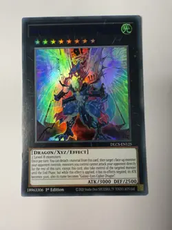 Yugioh YuGiOh! NM Galaxy-Eyes Cipher Dragon DLCS-EN125 Ultra Rare Blue 1st Ed - Image 1