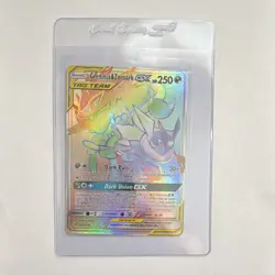 Pokemon Unbroken Bonds Greninja & Zoroark GX 222/214 TAG TEAM Rainbow FA - MINT - Image 1
