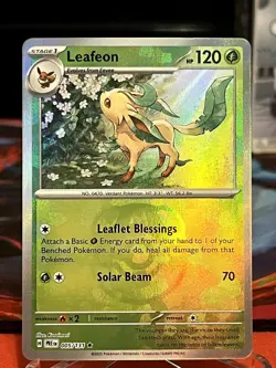 Leafeon (Master Ball Pattern) 005/131 Holo Rare Prismatic Evolutions Pokemon NM - Image 1