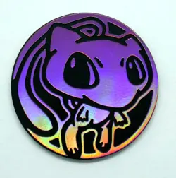 MEW 2021 POKEMON COIN PINK RAINBOW HOLOFOIL REGULAR SIZE FREE SHIPPING - Image 1