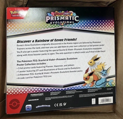 Pokemon Scarlet & Violet Prismatic Evolutions Poster Collection Box NEW SEALED - Image 2
