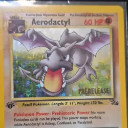 Pokemon TCG Fossil Aerodactyl 1st Edition (Prerelease) 08/82 Wotc Promo Holo - Image 2