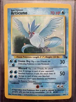 1999 Pokemon Fossil Articuno Holo 2/62 NM - Image 1
