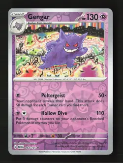 Gengar 094/165 Rare 151 Pokemon Reverse Holo Near Mint - Image 1