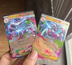 Mega Charizard X EX 013/094 Holo English 2-Card Lot Damaged - Image 1