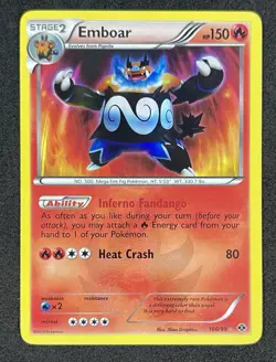 (NM) Emboar 100/99 BW Next Destinies Holo Secret Rare Shiny Pokemon Card - Image 1