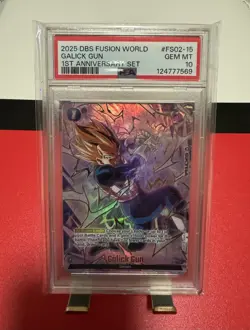 Galick Gun FS02-15 1st Anniversary Alternate Art Dragon Ball Card Fusion Pop3 - Image 1