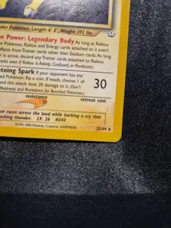 Pokemon Raikou 22/64 Neo Revelation Regular - Image 4
