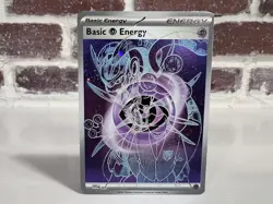 Pokemon TCG Giovanni’s Armored Mewtwo fan art hand made on a Holo Energy Card - Image 1