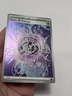 Pokemon TCG Giovanni’s Armored Mewtwo fan art hand made on a Holo Energy Card - Image 5