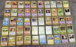 Vintage Pokemon TCG 50-Card Lot Holo/Regular Base2 Gym Rocket 2000 - Image 1