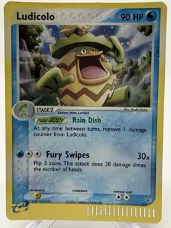 Pokemon Ludicolo 020 Nintendo Stage 2 Holo 90 HP English 2004 Black Star Promo - Image 1