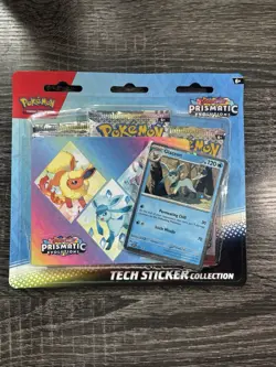 Pokemon TCG Prismatic Evolutions Tech Sticker Collection English Flareon Glaceon - Image 1