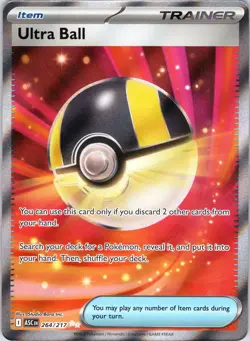 Ultra Ball 264/217 Ultra Rare Ascended Heroes Pokemon Holo Near Mint - Image 1