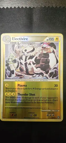 Pokemon Electivire 20/102 Reverse Holo HGSS Triumphant - Image 1