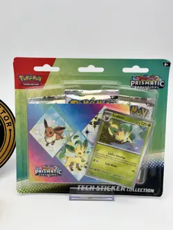 Pokemon Prismatic Evolutions Tech Sticker Collection - Leafeon - Sealed AE - Image 2