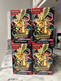 Pokemon Mega Evolution Ascended Heroes Booster Bundle X4 New Sealed IN HAND - Image 1