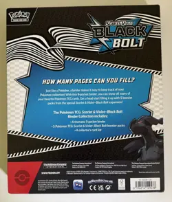 Pokemon Scarlet & Violet Black Bolt Binder Collection New Sealed! - Image 2