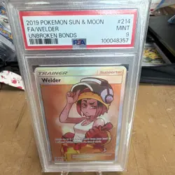 The Pokemon Company Pokemon TCG Welder 214/214 Unbroken Bonds FA Holo PSA 9 EN - Image 1
