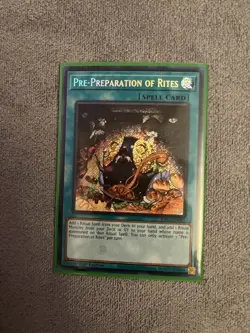 Yu-Gi-Oh! Pre-Preparation Of Rites RA01-EN055 1st Edition Secret Rare NM - Image 1
